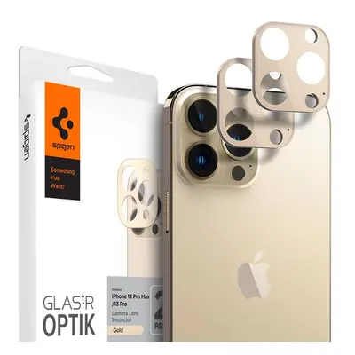 Spigen tR Optik 2 Pack, gold - iPhone 13 Pro/Max