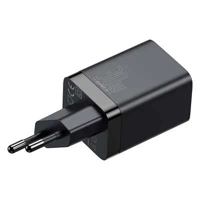 Rychlonabíječka Baseus Super Si Pro USB + USB-C 30 W (černá)