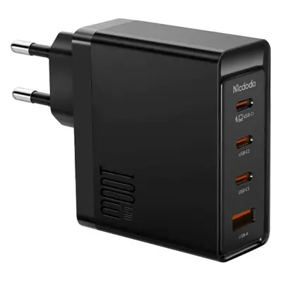 Síťová nabíječka McDodo GAN 3xUSB-C + USB, 100W (černá)