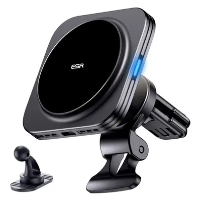 ESR HALOLOCK MAGNETIC MAGSAFE VENT CAR MOUNT WIRELESS CHARGER QI2 15W BLACK