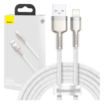 USB kabel pro Lightning Baseus Cafule, 2,4A, 2m (bílý)