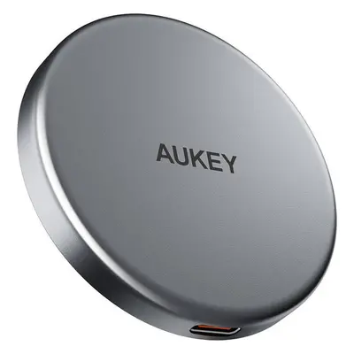 Magnetická bezdrátová nabíječka s MagSafe MagFusion Aukey LC-MC10, 15W Qi2 (černá)