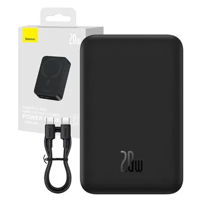 Powerbanka Baseus Magnetic Mini 20000mAh, USB-C 20W MagSafe (černá)