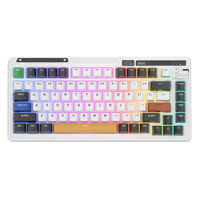 Bezdrátová mechanická klávesnice Royal Kludge KZZI K75 pro RGB, Moment Switch (černá a bílá)