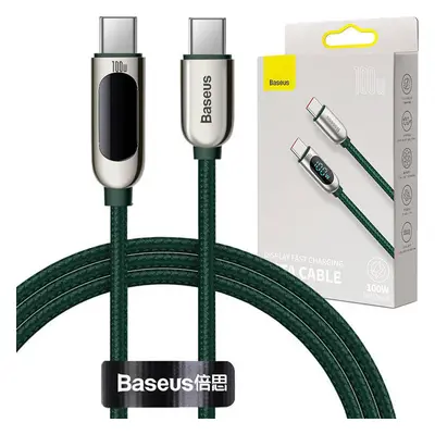 Baseus Display Cable USB-C to USB-C 100W 1m (zelený)