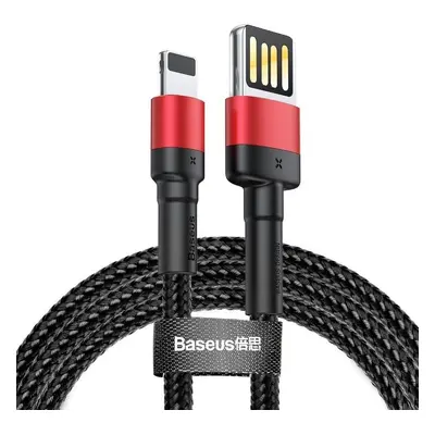 Baseus Cafule Oboustranný kabel USB Lightning 2,4 A 1 m (černo-červený)