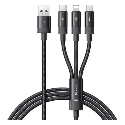 Kabel 3v1 USB na USB-C / Lightning / Micro USB, Mcdodo CA-5790, 3,5 A, 1,2 m (černý)