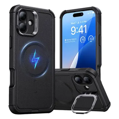 Cyber Tough (HaloLock) ESR pouzdro se stojánkem pro iPhone 16 Plus (černé)