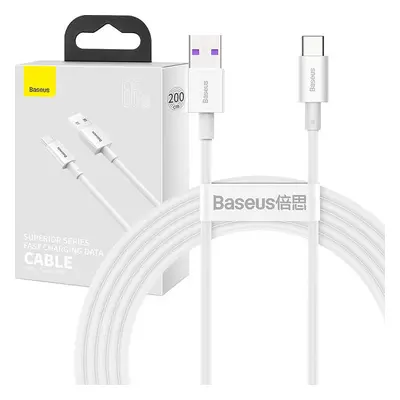 Baseus Kabel USB na USB-C řady Superior, 66W, 2m (bílý)