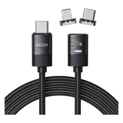 TECH-PROTECT ULTRABOOST MAGNETIC CABLE LIGHTNING & TYPE-C PD27W/3A 200CM BLACK