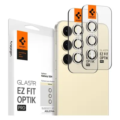 Spigen Glass tR EZ Fit Optik Pro 2 Pack, yellow - Samsung Galaxy S24