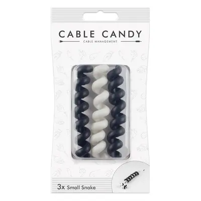 MLINE Kabelový organizér Cable Candy Small Snake, 3 ks, černý a bílý