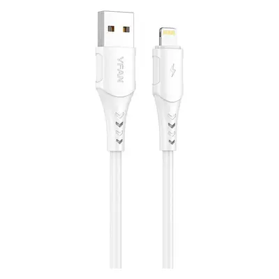 Vipfan Kabel USB-Lightning VFAN Colorful X12, 3A, 1m (bílý)