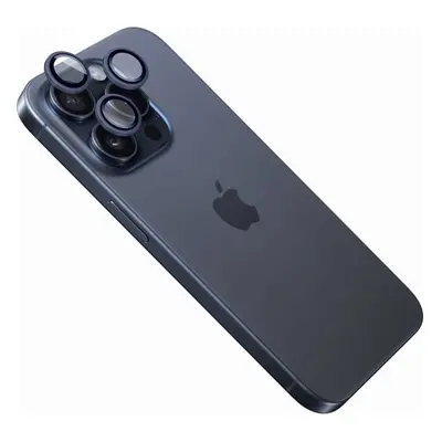 Ochranná skla čoček fotoaparátů FIXED Camera Glass pro Apple iPhone 15 Pro/15 Pro Max, tmavě mod