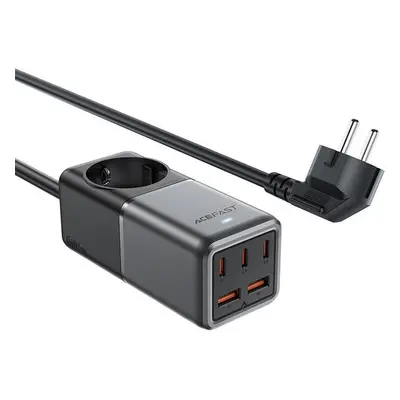 Stolní napájecí lišta / nabíječka Acefast Z2, GaN, 3xUSB-C, 2xUSB-A, 75 W (černá)