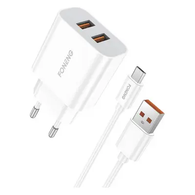 Rychlonabíječka Foneng 2x USB EU45 + USB Micro kabel