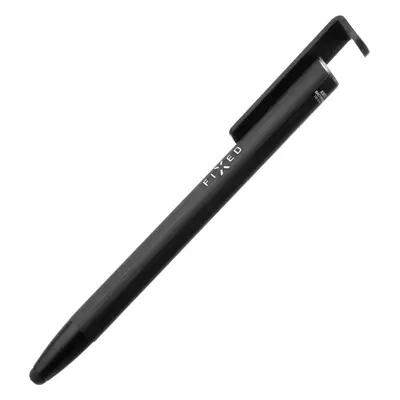 Propiska 3v1 se stylusem a stojánkem FIXED Pen, antibakteriální povrch, hliníkové tělo, černá