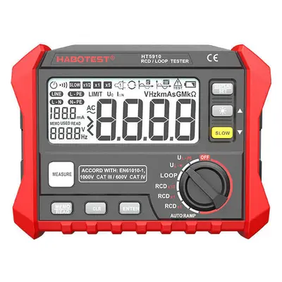 Digitální RCD / tester odporu smyčky Habotest HT5910