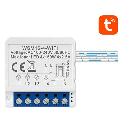 Chytrý spínací modul WiFi Avatto WSM16-W4 TUYA