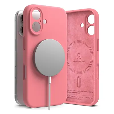 RINGKE SILICONE MAGNETIC MAGSAFE IPHONE 16 PINK