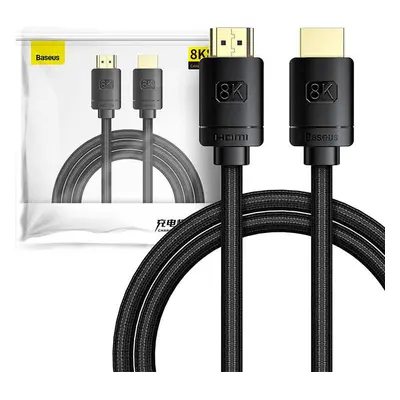 Baseus Kabel HDMI 2.1 řady High Definition, 8K 60Hz, 3D, HDR, 48Gbps, 2m (černý)