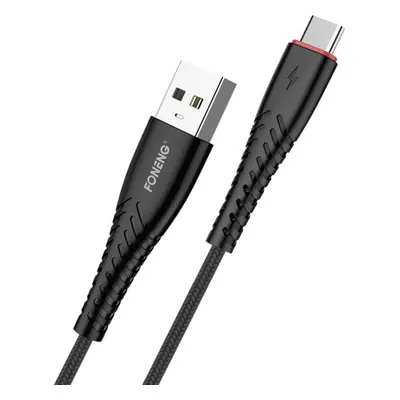 Kabel Foneng X15 USB na USB-C, 2,4 A, 1,2 m (černý)