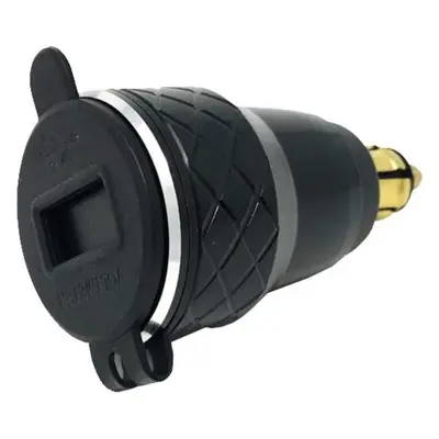 DIN adaptér Interphone s 2 x USB výstupem pro motocykly, max. 4.2 A, černý