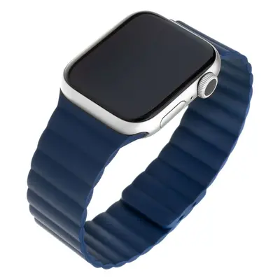 Silikonový řemínek FIXED Magnetic Strap s magnetickým zapínáním pro Apple Watch 38/40/41mm, modr