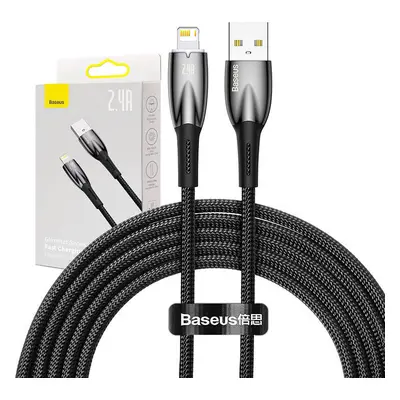 Kabel USB pro Lightning Baseus řady Glimmer, 2,4 A, 2 m (černý)