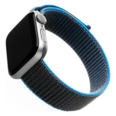 Nylonový řemínek FIXED Nylon Strap pro Apple Watch 38/40/41mm, šedomodrý