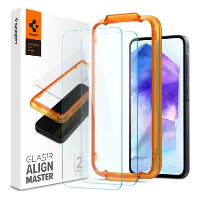 Tvrzené sklo SPIGEN ALM GLAS.TR 2-PACK GALAXY A55 5G CLEAR