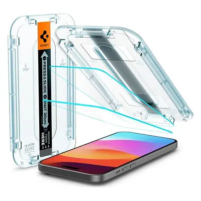 Tvrzené sklo SPIGEN GLAS.TR ”EZ FIT” 2-PACK IPHONE 15 / 16 CLEAR