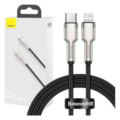 USB-C kabel pro Lightning Baseus Cafule, PD, 20W, 1m (černý)