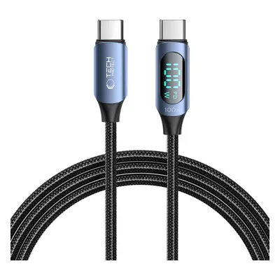 TECH-PROTECT ULTRABOOST LED TYPE-C CABLE PD100W/5A 200CM BLUE