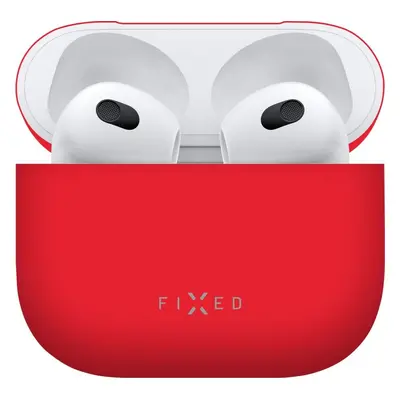 Ultratenké silikonové pouzdro FIXED Silky pro Apple Airpods 3, červené