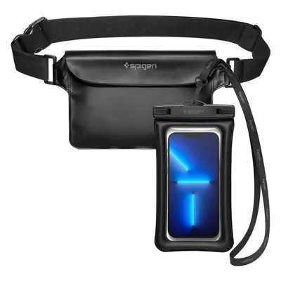 SPIGEN A621 UNIVERSAL WATERPROOF CASE & WAIST BAG BLACK