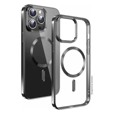 POUZDRO SWISSTEN CLEAR JELLY MagStick METALLIC PRO APPLE IPHONE XS ČERNÉ