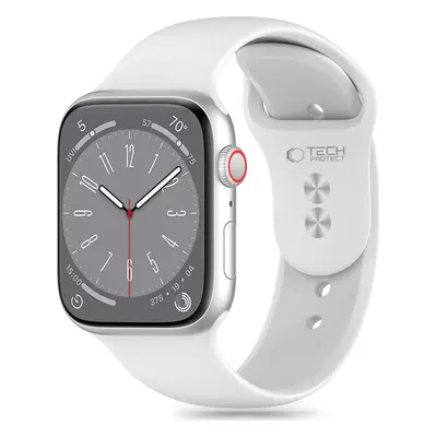 TECH-PROTECT ŘEMÍNEK SILICONE APPLE WATCH 4 / 5 / 6 / 7 / 8 / 9 / SE (38 / 40 / 41 MM) WHITE