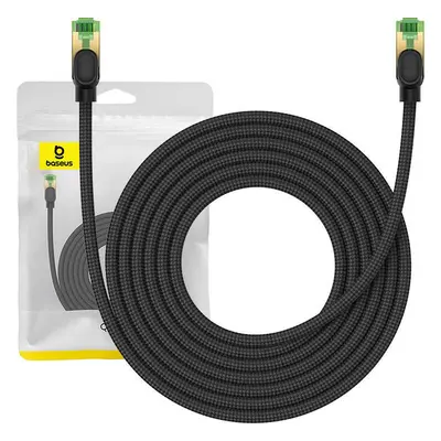 Opletený síťový kabel cat.8 Baseus Ethernet RJ45, 40 Gb/s, 5 m (černý)