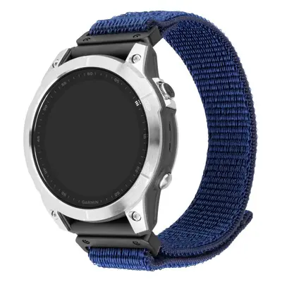 Nylonový řemínek FIXED Nylon Sporty Strap pro Garmin QuickFit 26mm, tmavě modrý