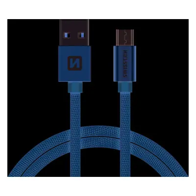 DATOVÝ KABEL SWISSTEN TEXTILE USB / MICRO USB 1,2 M ZLATÝ