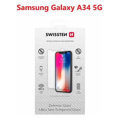 OCHRANNÉ TEMPEROVANÉ SKLO SWISSTEN PRO SAMSUNG A346 GALAXY A34 5G RE 2,5D