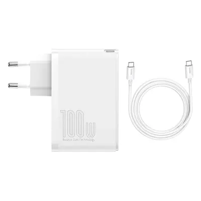 Cestovní nabíječka Baseus GaN2 Pro Quick 2x USB 2x USB-C, 100W, EU (bílá)