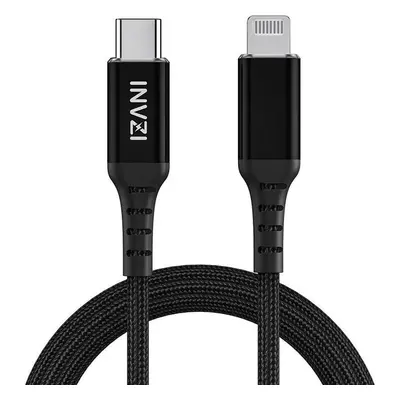 INVZI Kabel USB-C na Lightning, MFi, 2 m (černý)