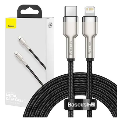 USB-C kabel pro Lightning Baseus Cafule, PD, 20W, 2m (černý)