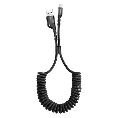 Baseus Pružinový kabel Lightning 1m 2A - černý