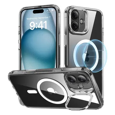 Klasické hybridní (HaloLock) ESR pouzdro se stojánkem pro iPhone 16 (čiré)