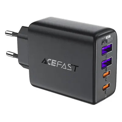 Síťová nabíječka Acefast A61 GaN 2xUSB-A, 2xUSB-C PD45W EU (černá)