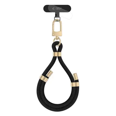 Šňůrka / Popruh na telefon TECH-PROTECT C4S ROPE WRIST STRAP BLACK/GOLD