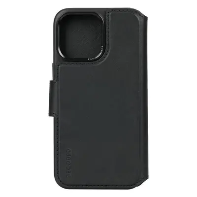 Decoded Leather Detachable Wallet, black - iPhone 15 Pro Max